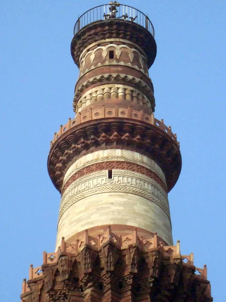 Decorative motifs on upper levels Qutb Minar Decorative motifs on upper levels