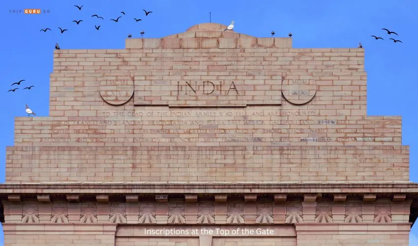 Intricate inscriptions atop, honoring the valor of Indian soldiers who sacrificed their lives