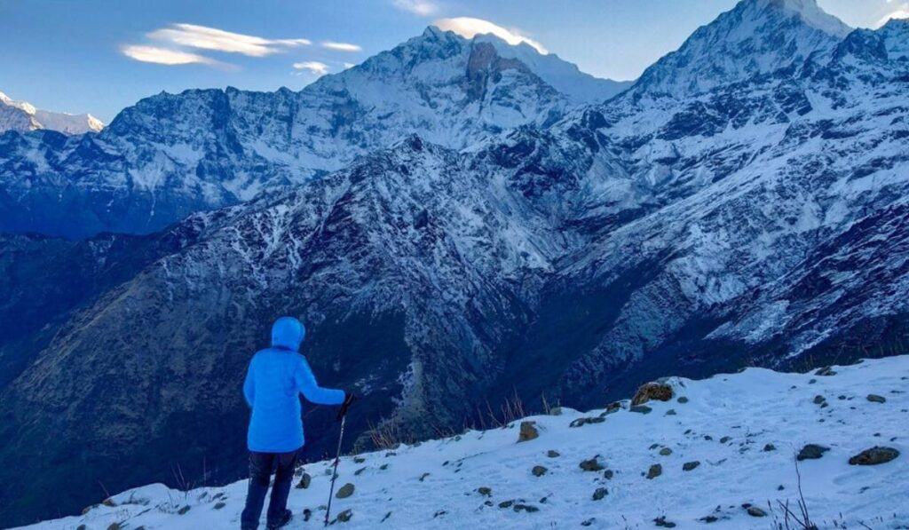 Khopra Ridge Trek's stunning mountain backdrop