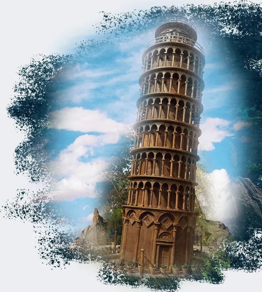 LEANING TOWER OF PISA at waste to wonder theme park