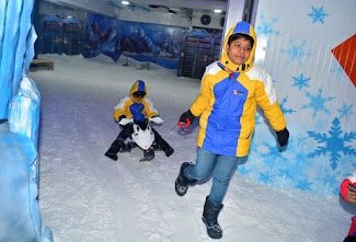 Snow tubing at Snow World Noida