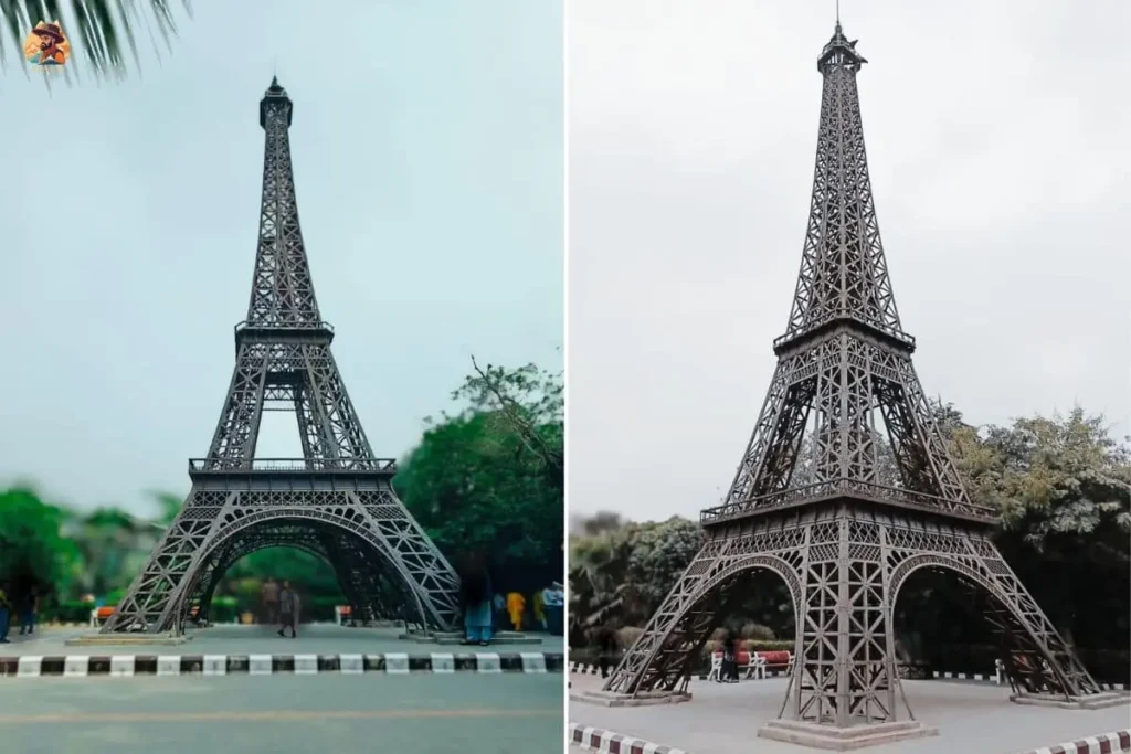 60-foot Eiffel Tower made of auto parts in Delhi park
