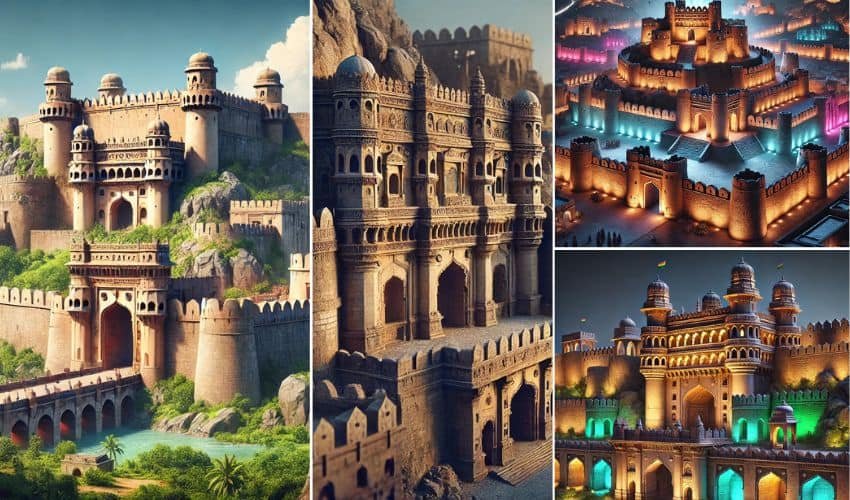 Golconda Fort in Hyderabad, famous historical place in India