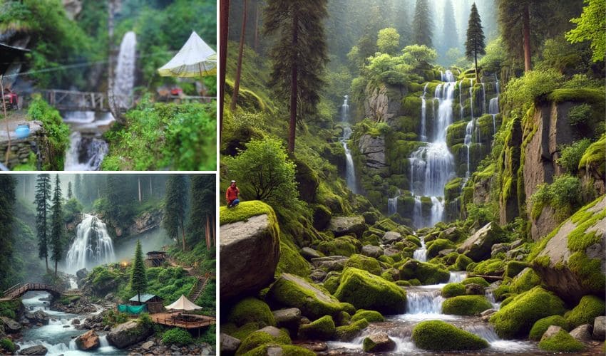 Jana Waterfalls near Manali, Himachal Pradesh