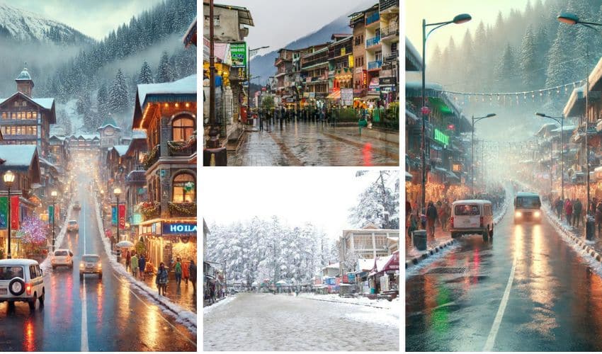 Manali Mall Road winter shopping and food, perfect for Manali Winter Travel.