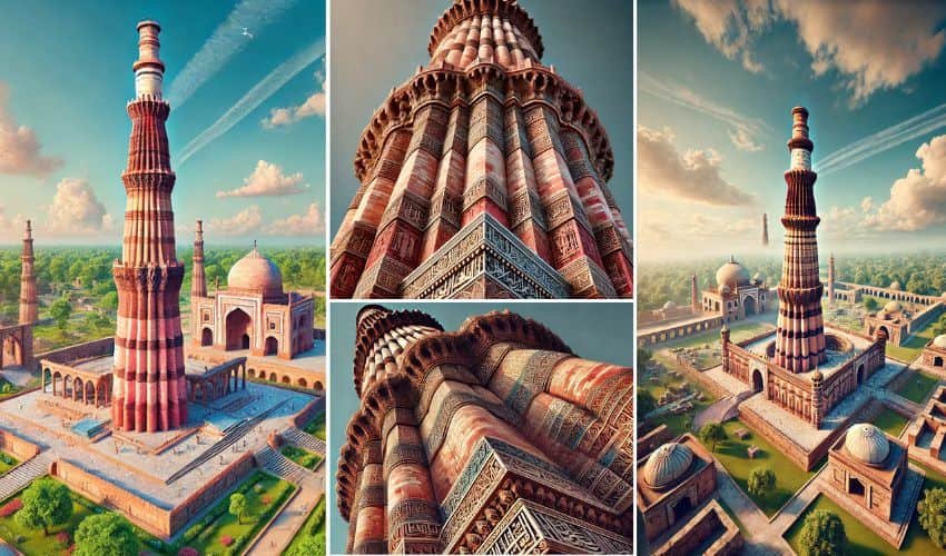 Qutub Minar in Delhi, a significant historical landmark in India.