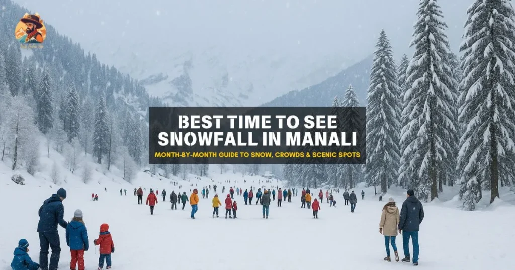 Solang Valley covered in snow during peak January snowfall in Manali