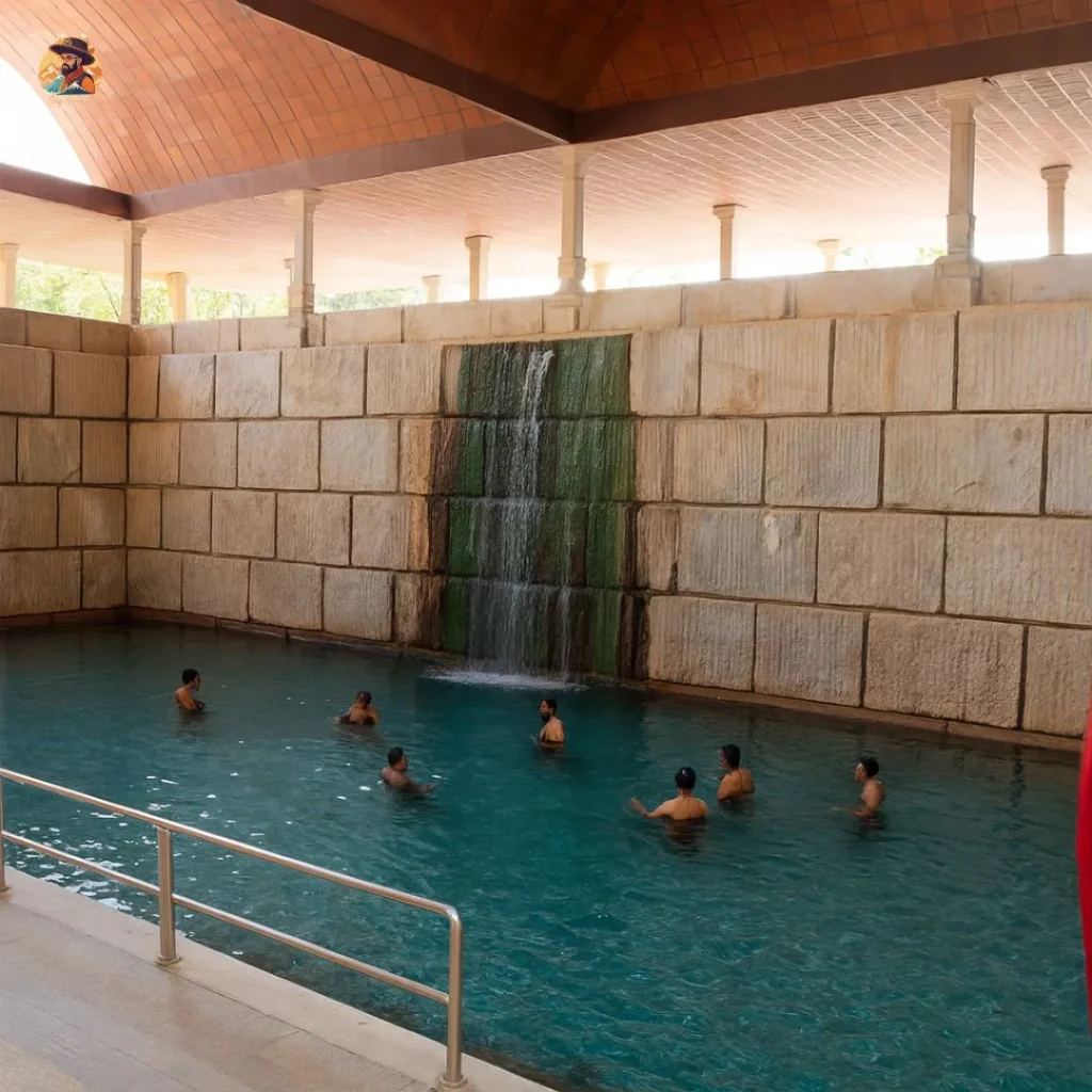Sacred bathing pool at Surya Kund inside Isha Yoga Center Coimbatore