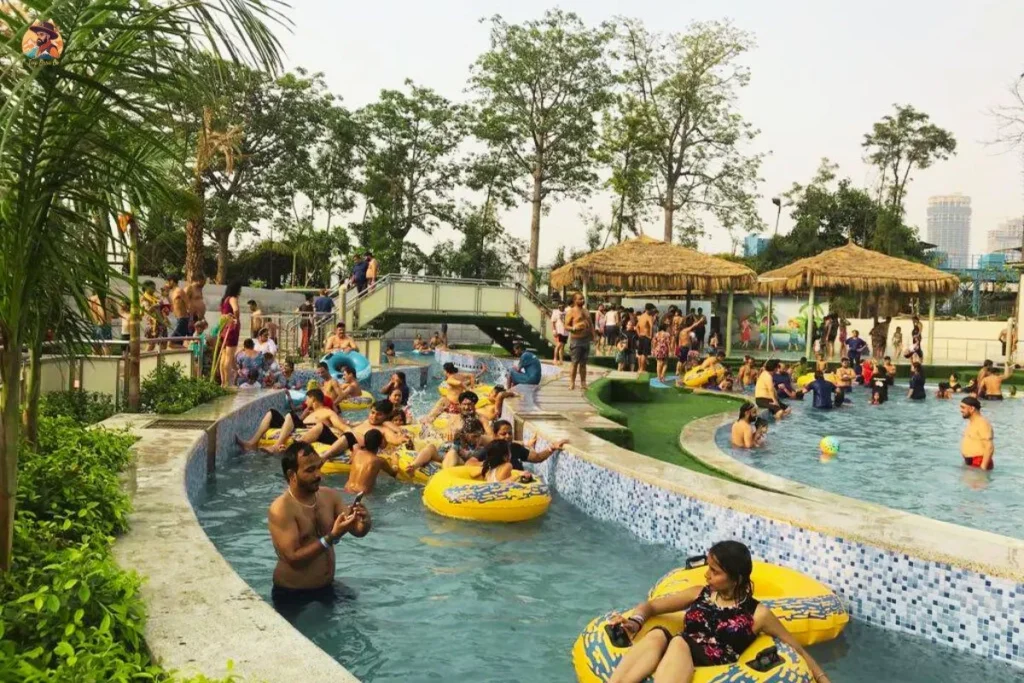 Enclosed tunnel water slide ride at Atlantic Water World Delhi