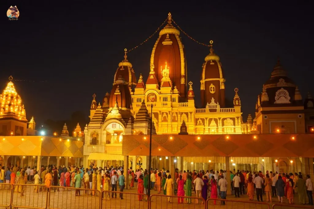Janmashtami decorations at Birla Mandir Delhi 