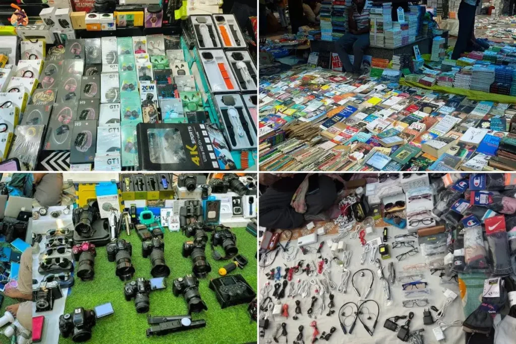 Electronics, shoes, cameras and antiques at Chor Bazaar Delhi market