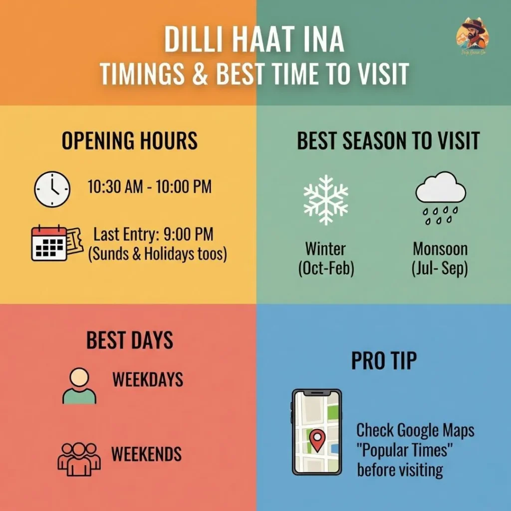 Dilli Haat INA Timings and Best Time to Visit

