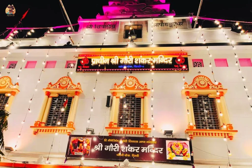 Gauri Shankar Temple Chandni Chowk decorated for Janmashtami celebration in Delhi