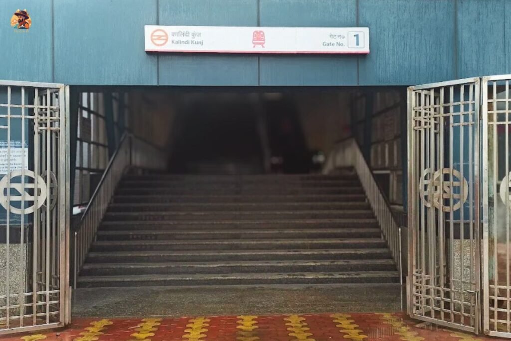 Kalindi Kunj Metro Station near Atlantic Water World Delhi entrance