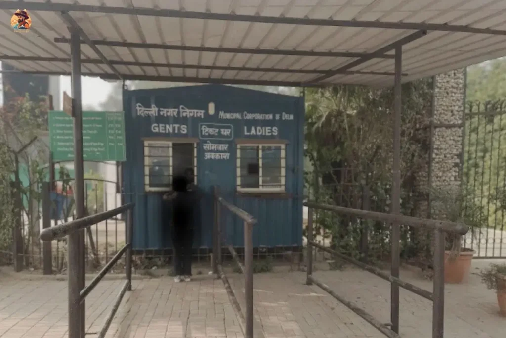 Visitors queue at the ticket counter of Waste to Wonder Park