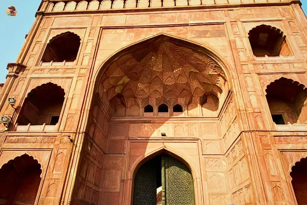 Jama Masjid Delhi architecture view with domes and arches