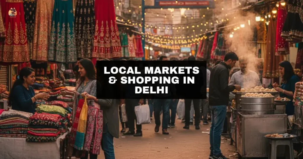 Local Markets & Shopping in Delhi 2025 – Realistic street market photo