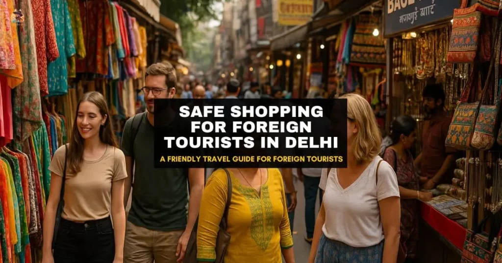 Safe shopping for foreign tourists in Delhi market