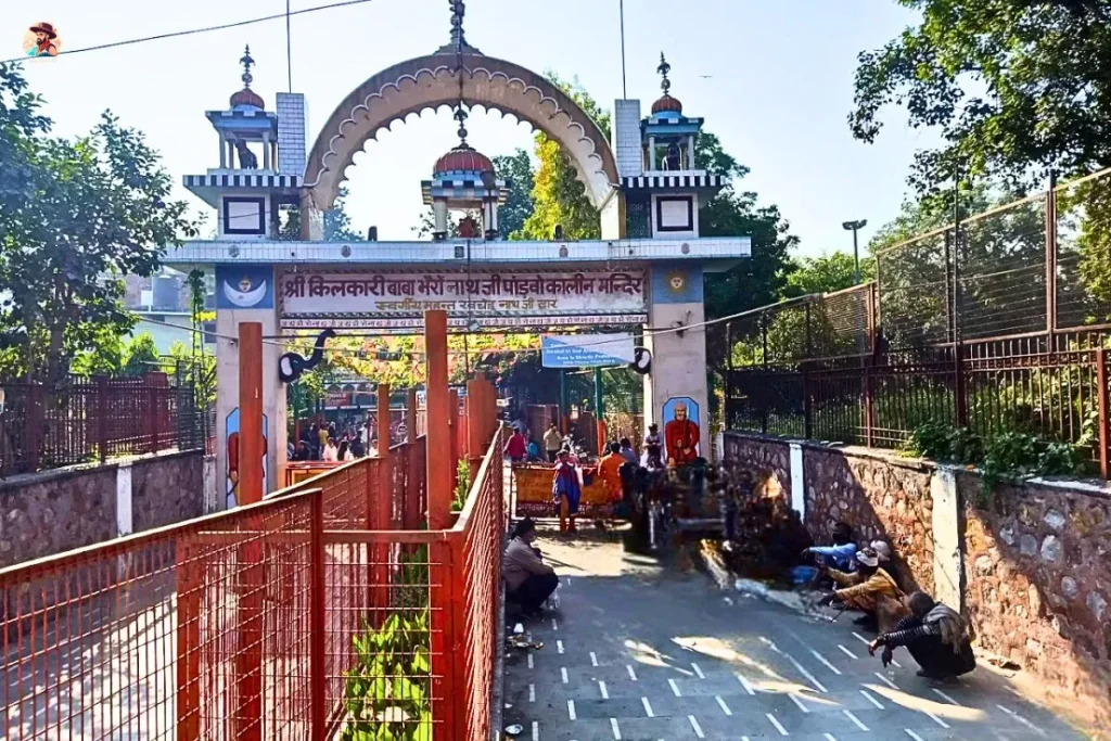 Morning lane and temple path near Sri Kilkari Baba Bhaironath Ji Mandir beside Purana Qila Delhi