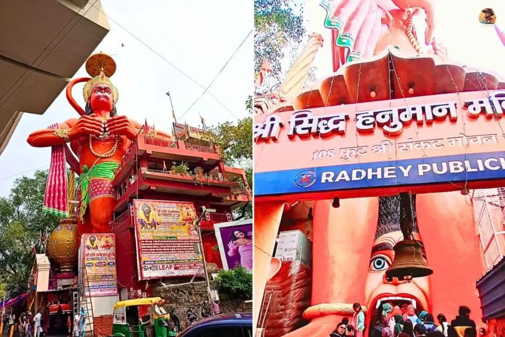 108 feet Hanuman statue at Jhandewalan Mandir Delhi