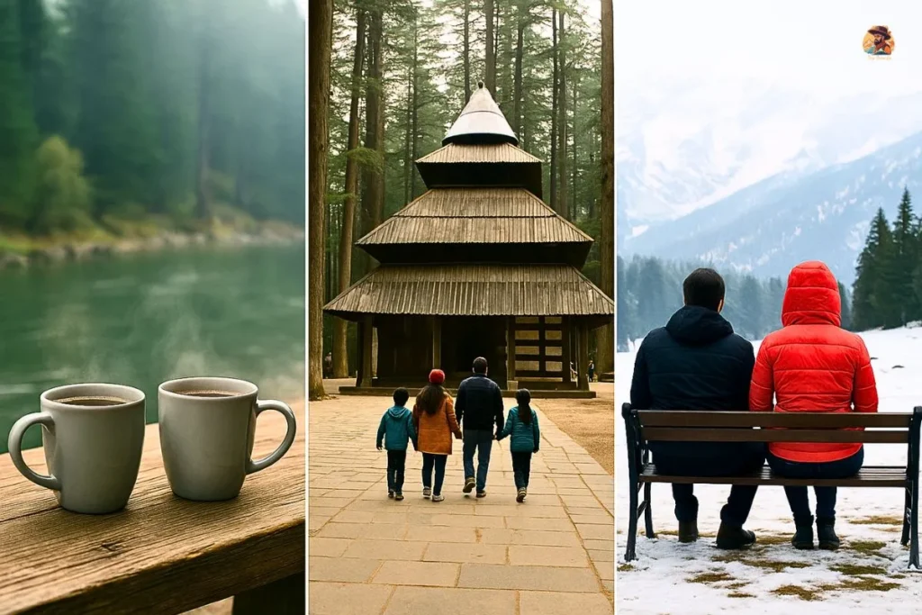 Manali off-season visuals for couples, families, and honeymooners in peaceful settings.