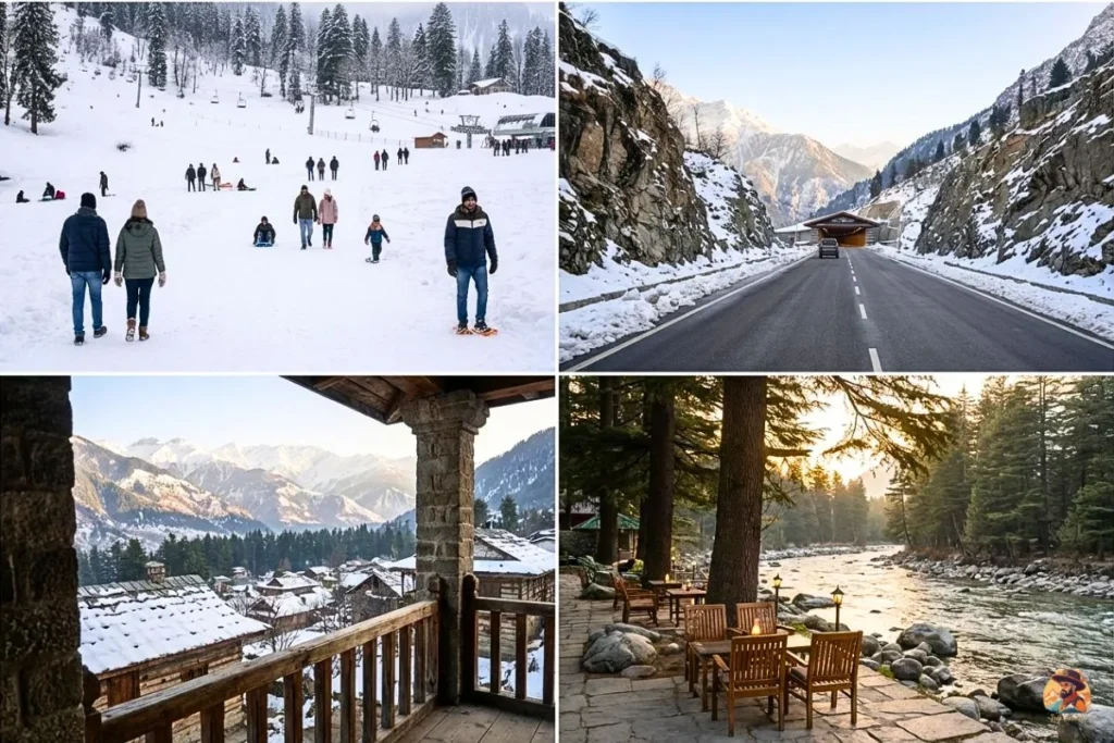 Manali package for 2 people covering Solang Valley, Atal Tunnel, Naggar, and Old Manali sightseeing