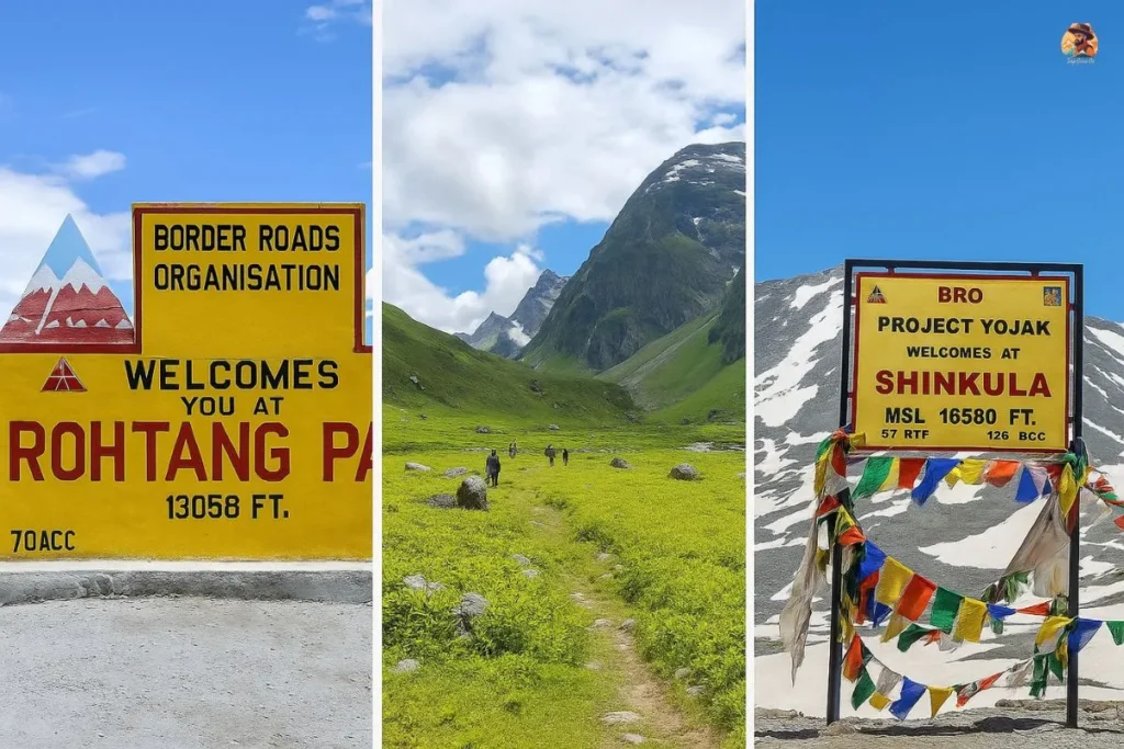 Rohtang Hampta and Shinkula Pass high altitude taxi routes