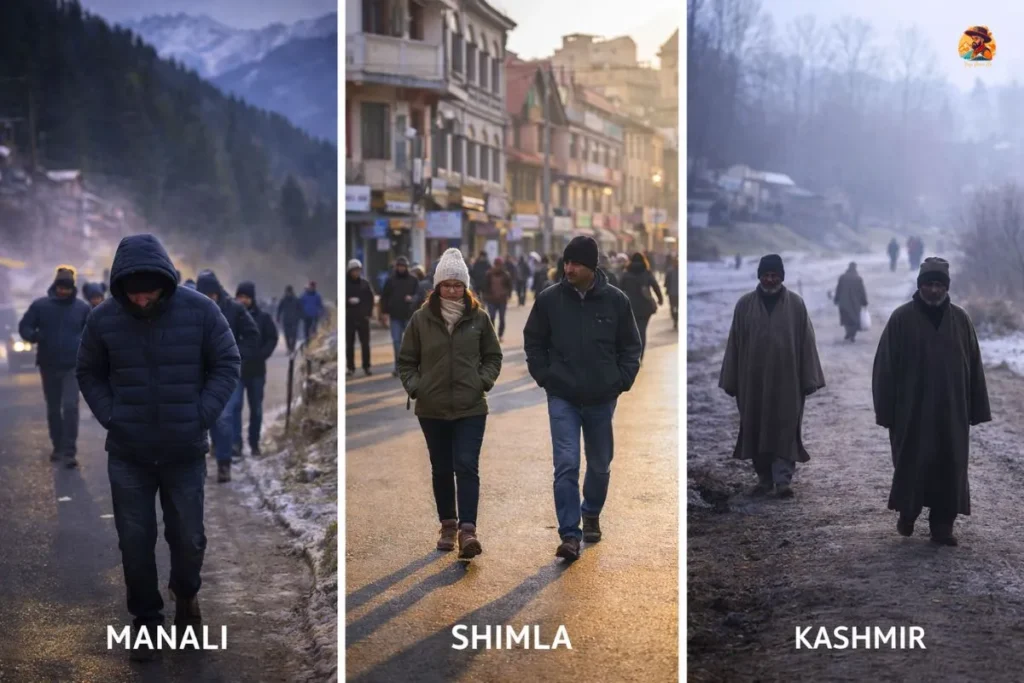 How cold feels different in Manali, Shimla, and Kashmir during winter walks