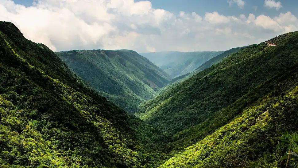 Beautiful hills and clouds in Shillong