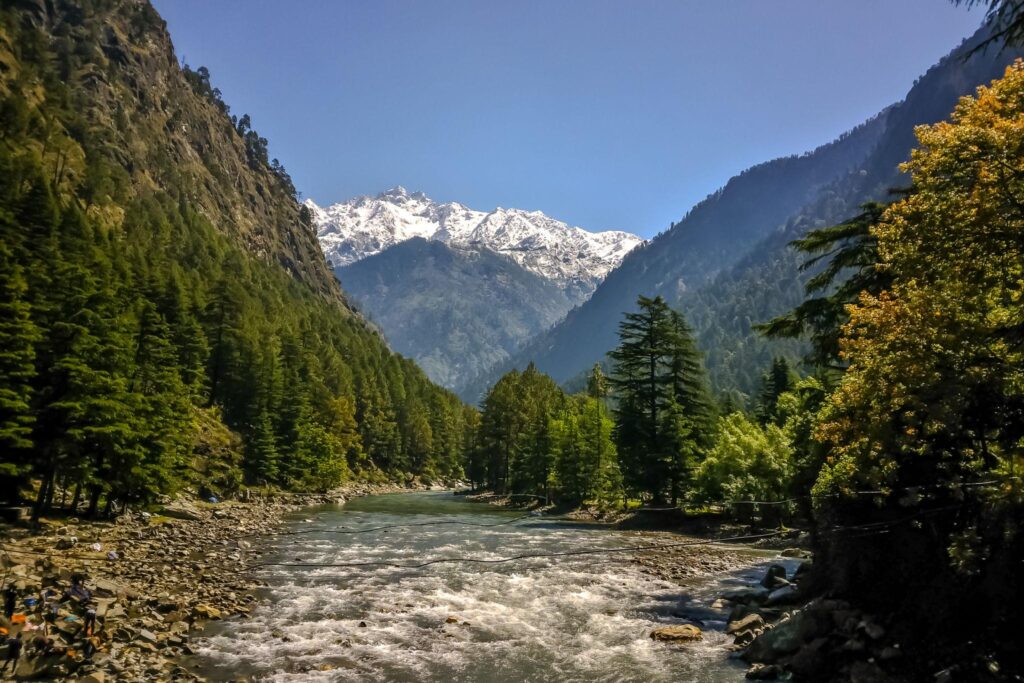 Beautiful view of Himalayan mountains, Kasol