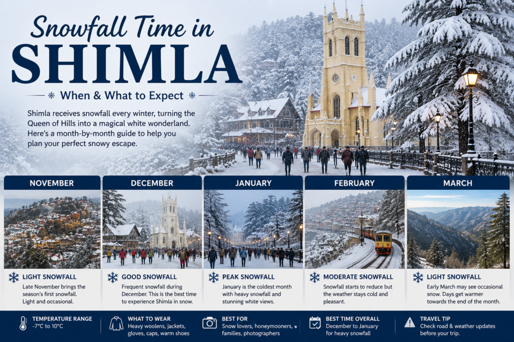 Snowfall Time in Shimla