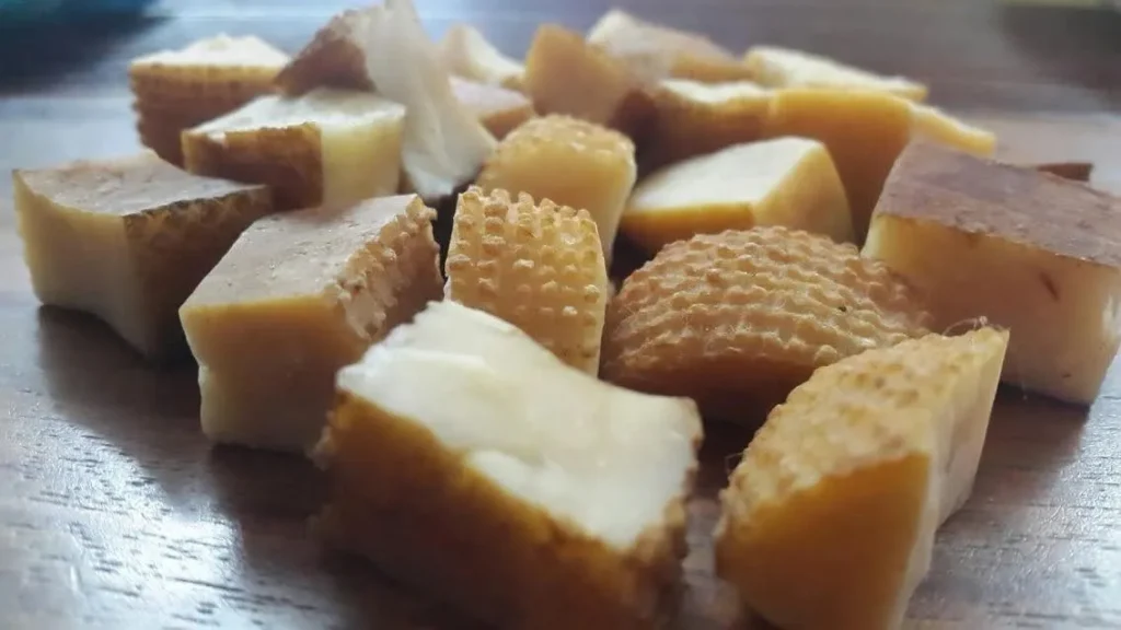 Traditional Chhurpi made from Himalayan yak milk