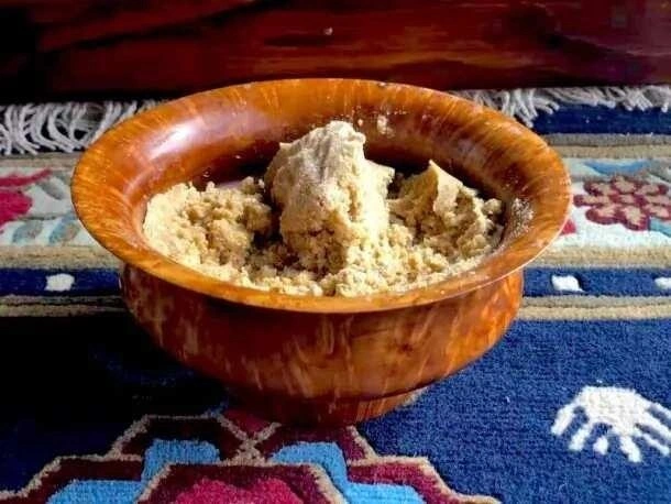 Traditional Tsampa made from roasted barley flour