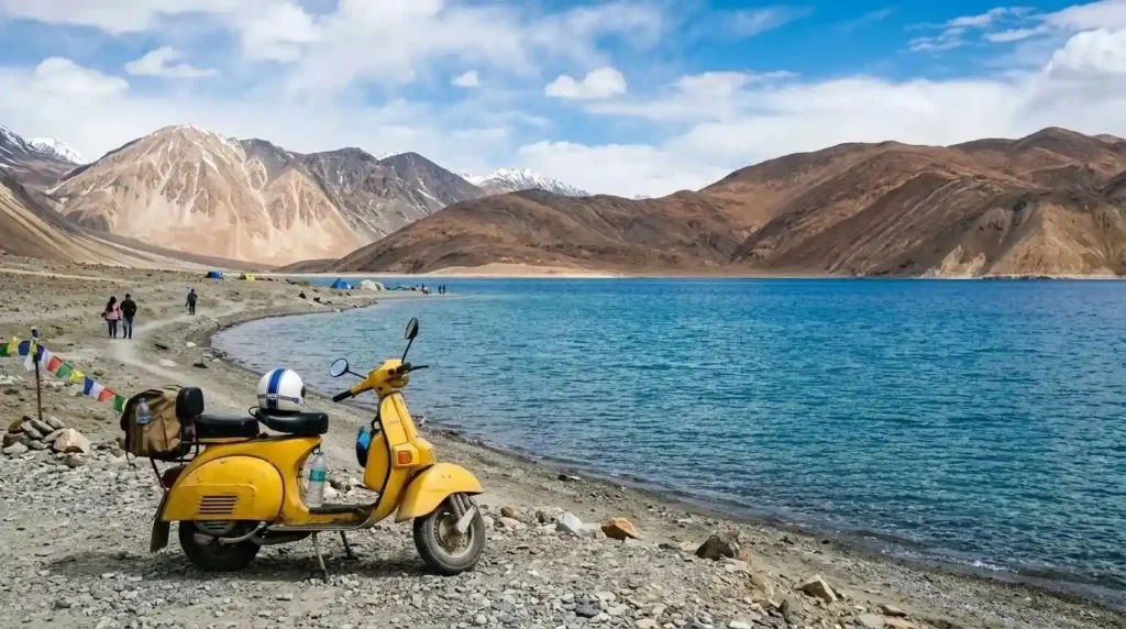famous Ranchos yellow scooter